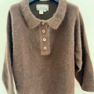Needleworks - Vintage Soft Brown Plush Sweater  (L)